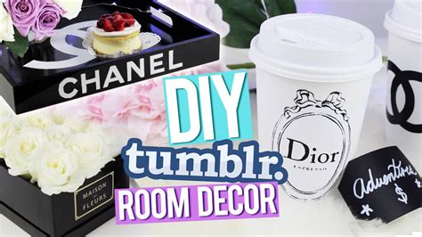 diy chanel makeup tray|DIY Tumblr Room Decor ♥ Chanel Tray, Dior Piggy Bank & More!.